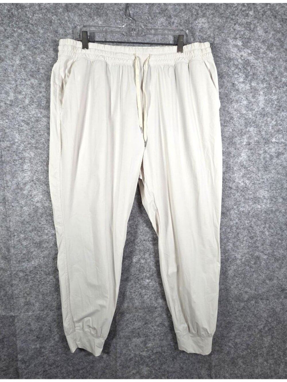 Never not Hustling Men's Jogger Pants Pull On Athletic White Size XL Casual